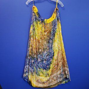 Multi-color Boho Skirt with Sequins